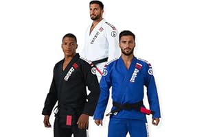KOMBAT USA Lightening Pro Ultra Light Gi | Premium 100% Cotton-Brazilian Jiu Jitsu Gi BJJ | Preshrunk Fabric FREE WHITE BELT