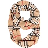 TZ Promise Unisex's Infinity Scarves Tartan Plaid & Checks Soft Long for Cold Weather Winter