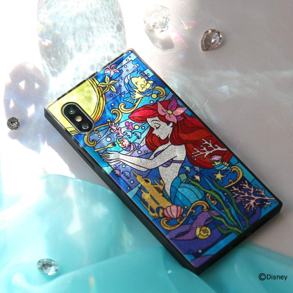 Amazon Co Jp Tile ディズニー Iphone Xs X ケース ステンドグラス風 グリッター アリエル 家電 カメラ