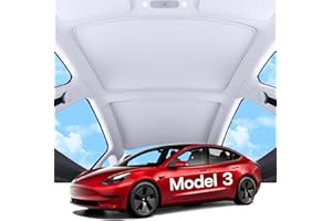 SUMK 2025 Upgrade Sunshade Roof for Tesla Model 3 2023 2022 2021, [No Gap & Sag ] Nano Ice Crystal Heat Insulation Class Roof Sun Shade for Tesla Model 3 Accessories, 2 PCS