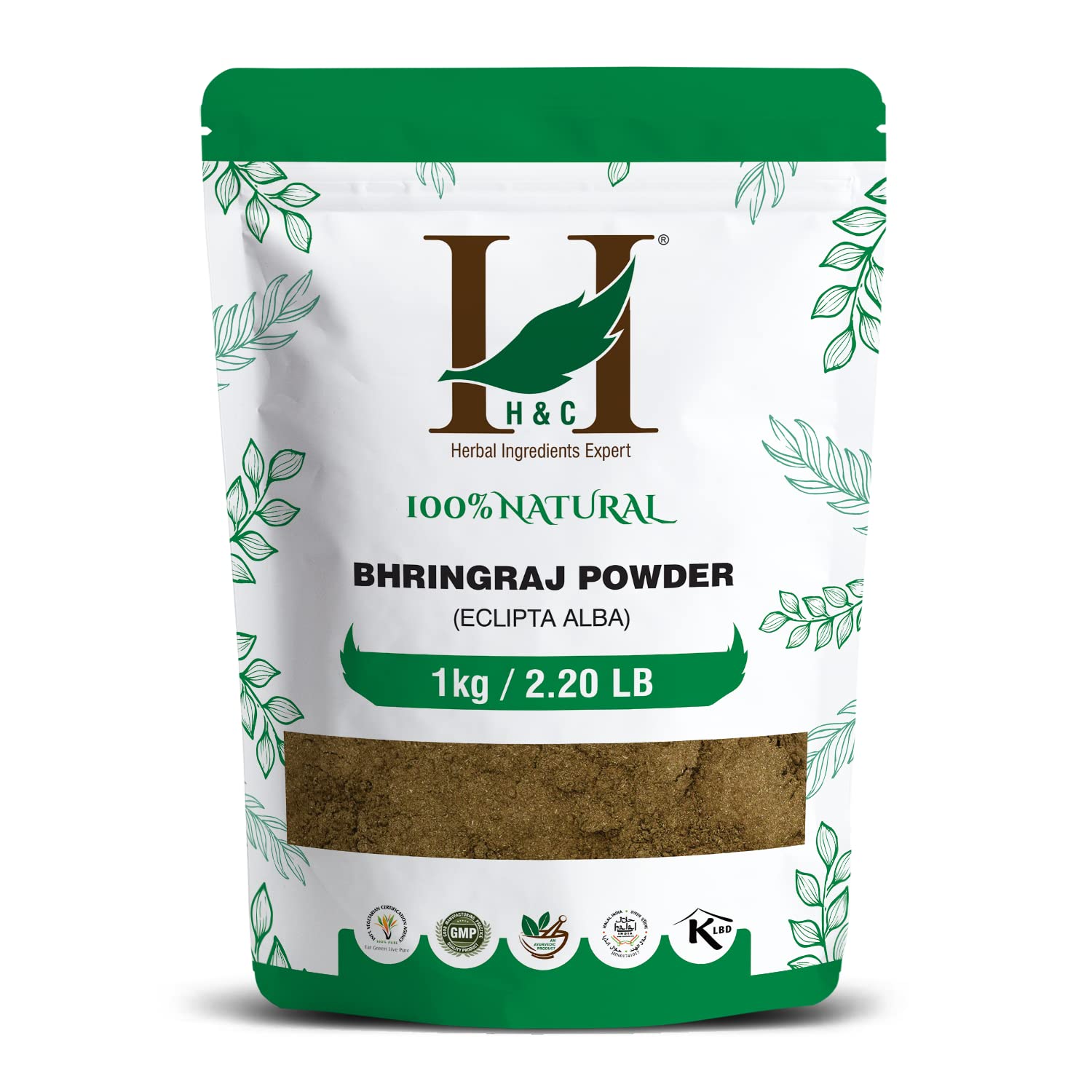 H&C- 100% Natural Bhringraj Powder -1Kg | for Hair