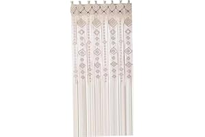 Macrame Curtains 37.4x78.7 Handwoven Hanging Wall Tapestry Bohemian Cotton Macrame Wall Hanging Wedding Door Window Decoratio