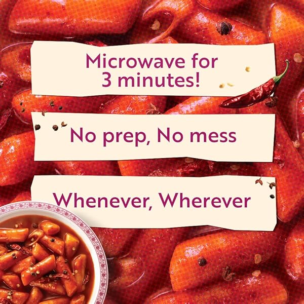 SPICY CUP TTEOKBOKKI INSTANT RICE CAKES KOREAN – [MALA (TINGLY SICHUAN SPICE) | PACK OF 6] – READY IN 3 MINUTES | GLUTEN-FREE, CHEWY, QUICK & EASY MEAL | STREET FOOD SNACK | 0 CHOLESTEROL/ 0 TRANS FAT – O’FOOD