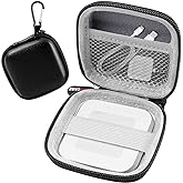 COMECASE Hard Case for Square Reader for Contactless and Chip (2nd Gen) | Hard EVA Protects from Drops and Pressure; Mesh Pocket Organizes USB Cable, Carabiner Clips to Work Bags, Black, Case Only