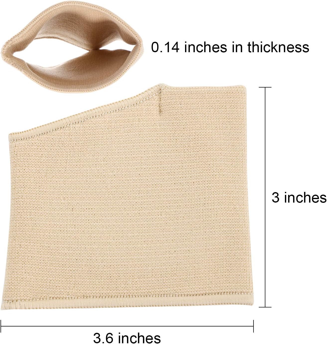 Metatarsal Sleeve Pads, Metatarsal Pads, Ball of Foot Cushions with Sole Cushion Gel Pads, Half Sock for Relieving Metatarsalgia, Calluses and Other Ball of Foot Pain (2 Pieces, Beige): Health & Personal Care