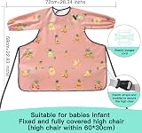 PewinGo Weaning Bib Attaches and Cover Baby Pink | Waterproof, Machine view 4