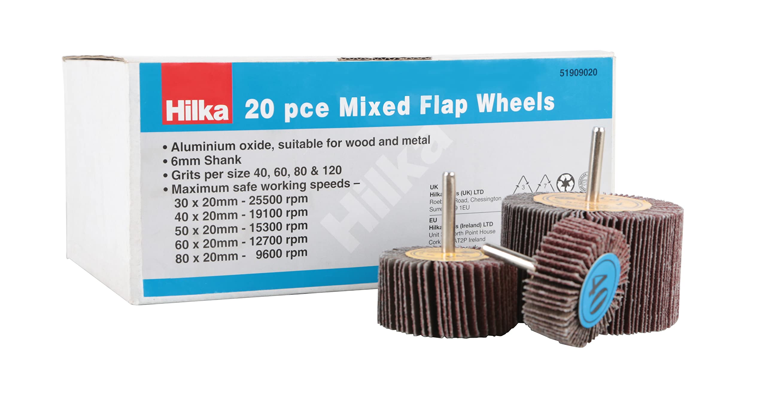 Hilka 51909020 20 pce Mixed Flap Wheels
