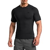 G Gradual Compression Shirt Men Short Sleeve Dry Fit Workout Gym T-Shirt | Moisture Wicking, Stretch, Crew Neck Undershirts, Base Layer Tops, Athletic Running Basketball Shirts for Men