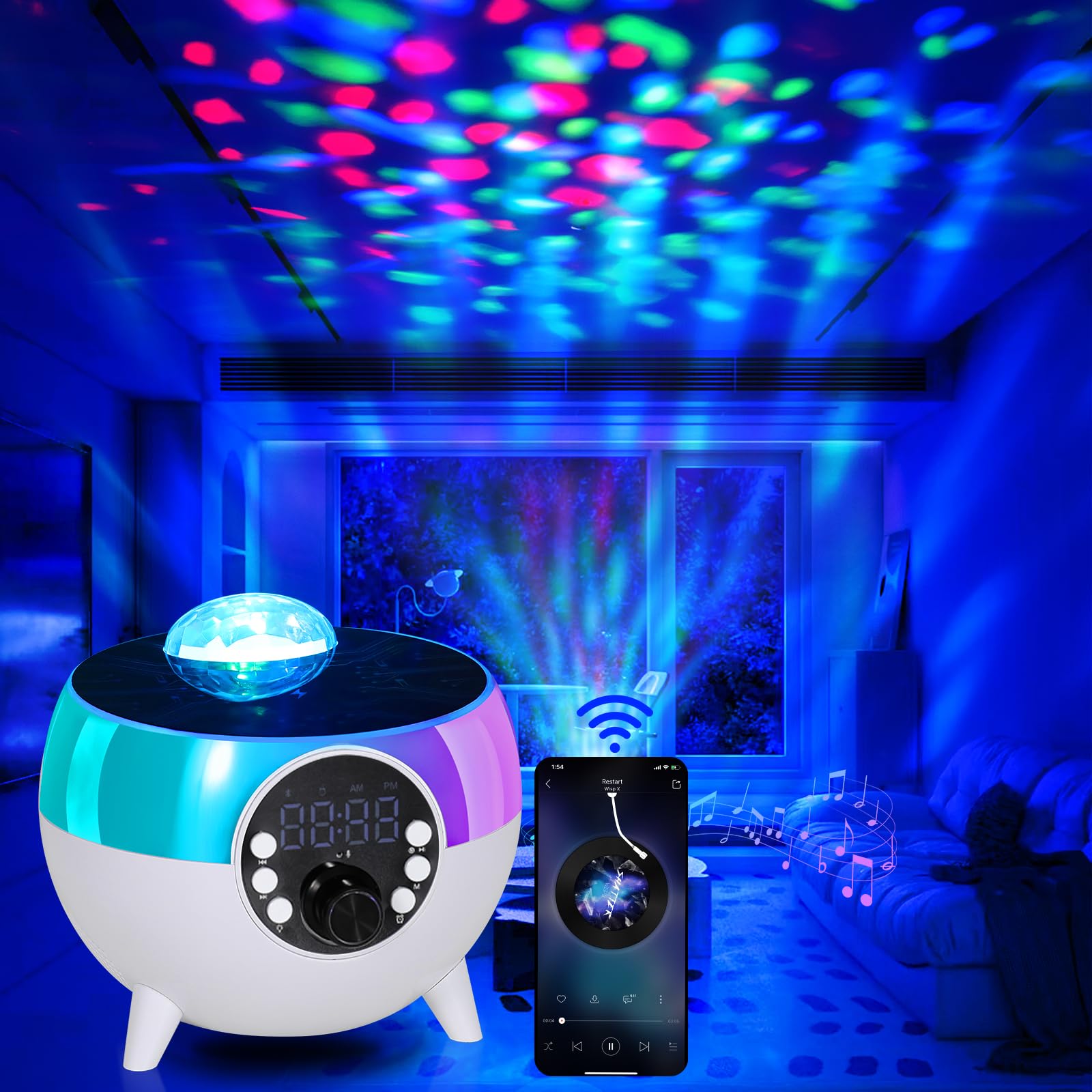 Photo 1 of XSSNFF 4 in 1 Light for Bluetooth Speaker Lamp with Wireless Charging with 3-Hour Rechargeable Battery, Table lamp Christmas Birthday Gifts for Kids