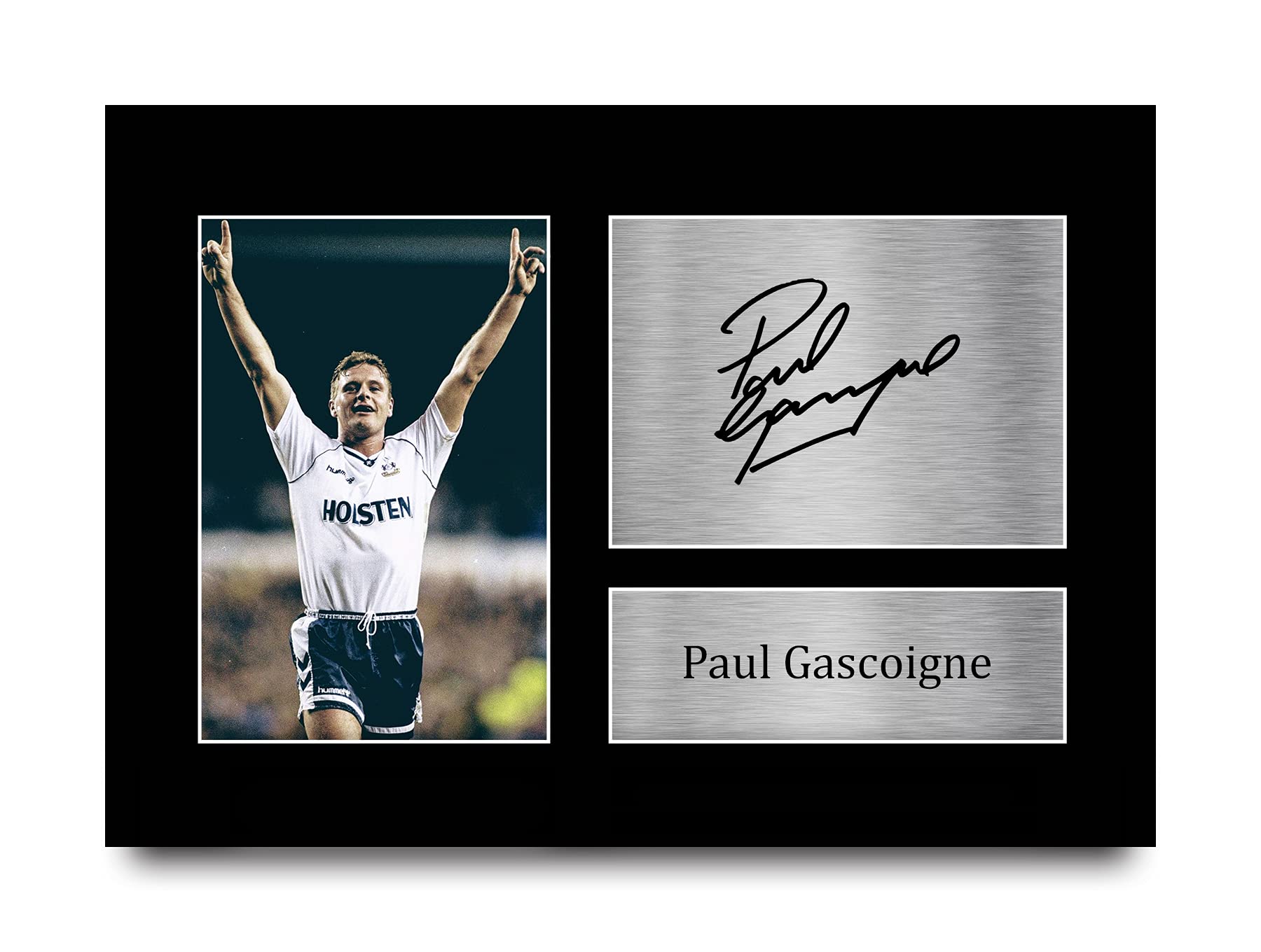 HWC Trading A4 Paul Gascoigne Spurs Tottenham Hotspur Gazza Gifts Printed Signed Autograph Picture for Fans and Supporters - A4