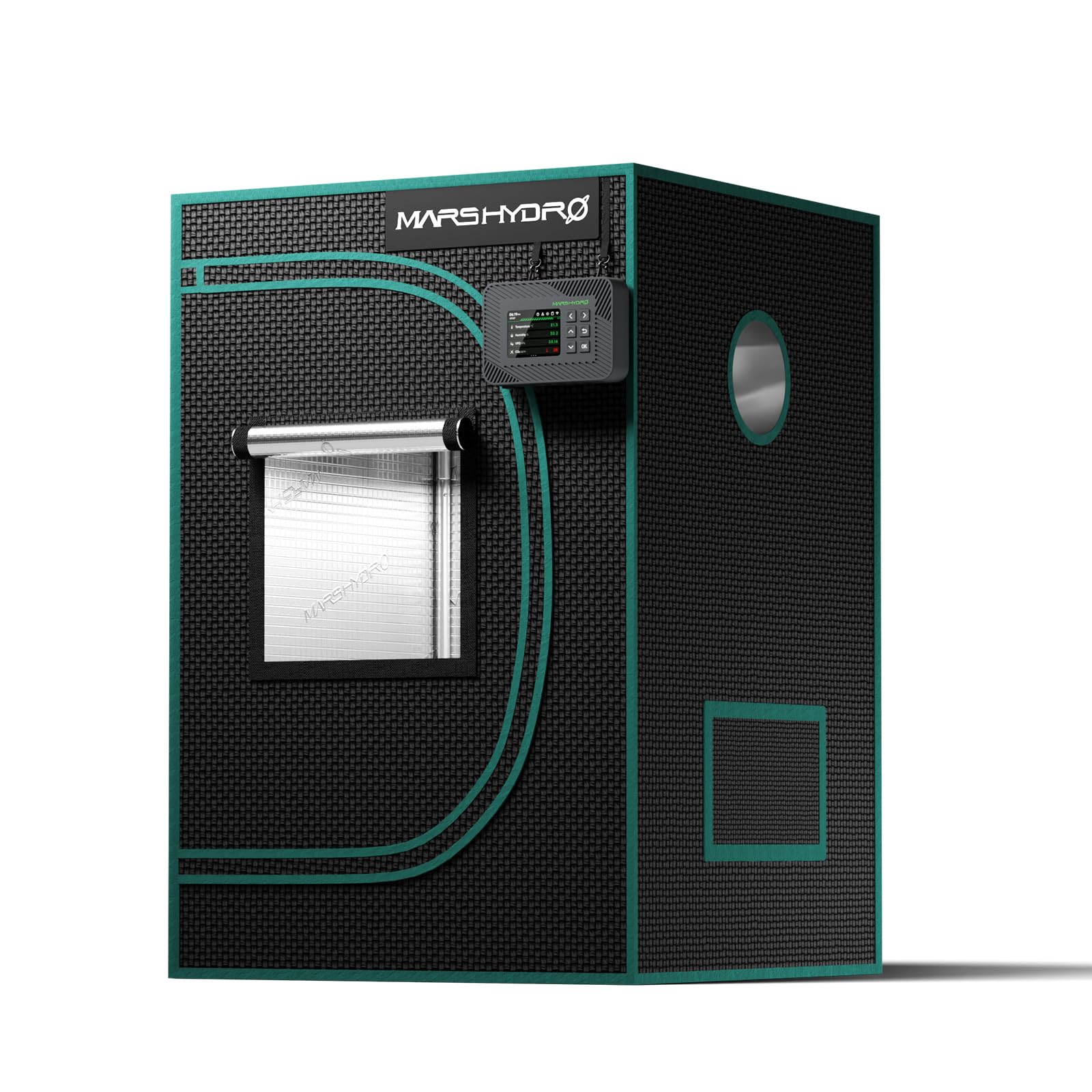 MARS HYDRO 2x2x3 Advanced Grow Tent, 24"x24"x36" High Reflective Mylar 1680D for Hydroponics Indoor Plant Growing, with Floor Tray and Smooth Zipper for TS600 Image