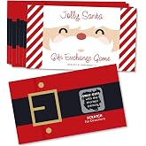 Jolly Santa Claus - (Skin Tone 1) Game Scratch Off Cards - 22 Ct | Santa Christmas Themed Scratch Off Tickets, Interactive Game for Guests, Party Game for Winter Holiday Parties, USA-made