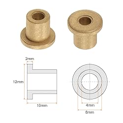 HARFINGTON 6pcs Flange Bearing Sleeve 4mm Bore 8mm