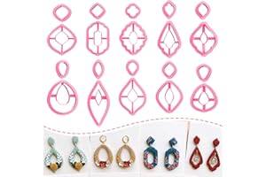Keoker Polymer Clay Cutters Set 20 Boho Shape Clay Cutters for Polymer Clay Jewelry Making