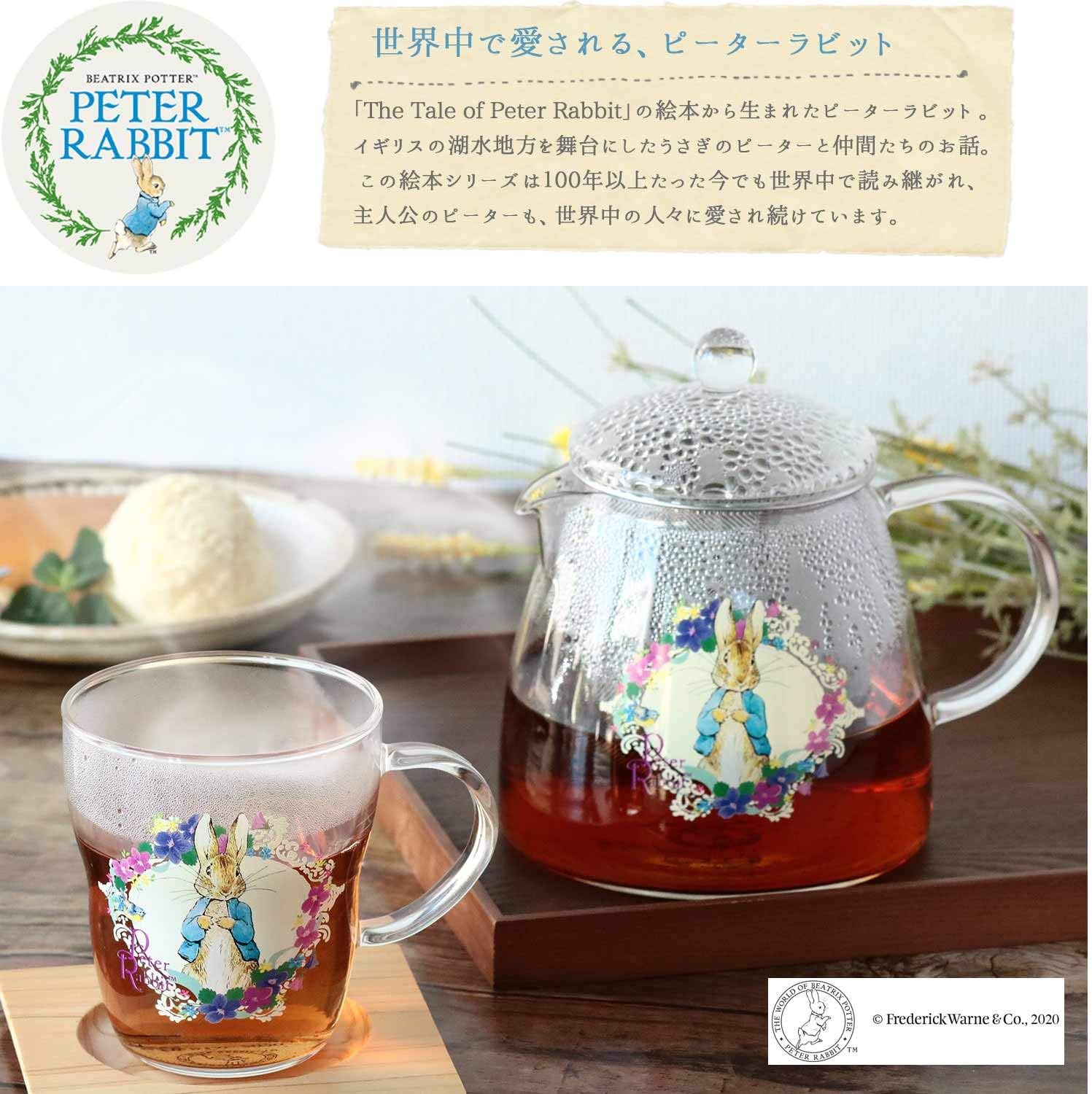 Amazon ピーターラビット 耐熱ティーポット すみれ 適正容量 700ml 電子レンジ 食器洗浄機対応 耐熱ガラス製 プレゼント ギフトにも こだわり食器と雑貨のお店irodori ホーム キッチン