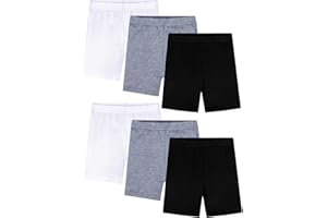 BOOPH Girls Bike Shorts Kids Cartwheel Dance Shorts Under Dress for Toddler Girl 6/8 Pack 2-10 Years
