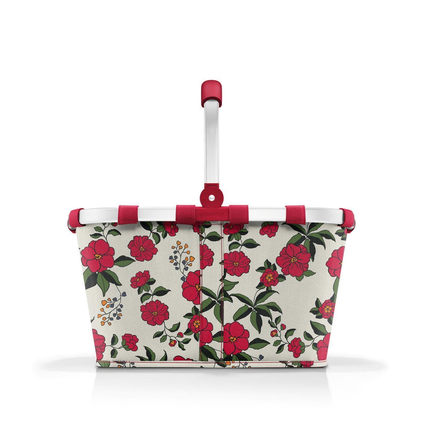 reisenthel Carrybag Garden White - Sturdy Shopping Basket with Lots of Storage Space and Practical Inner Pocket - Elegant and Water-Repellent,480 x 290 x 280 mm