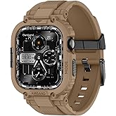 amBand M1 Sport Case Band for Apple Watch Ultra 3/2/1 & SE 3/2/1 & Series 11 10 9 8 7 6 5 4 3 49mm 46mm 45mm 44mm 42mm 41mm 40mm 38mm, Shockproof & Scratch Resistant Rugged Bumper for Men