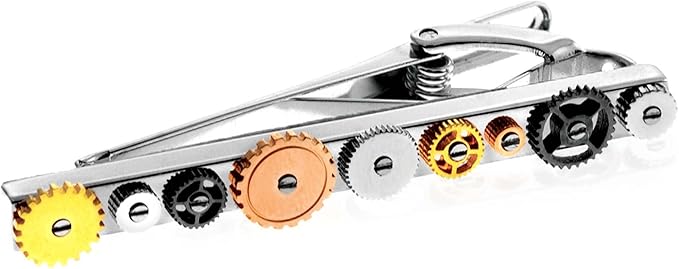 Tateossian Mens Rhodium Plated Tie Clip - Silver/Grey/Black/Rose Gold