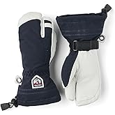 Hestra Army Leather Heli Ski Junior Mitt (Youth 4-13yrs) | Waterproof, Insulated Classic 3-Finger Leather Kids Gloves for Winter, Skiing & Playing in The Snow
