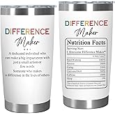 AVERXO Appreciation Gifts for Coworkers - 20 oz Stainless Steel Insulated Tumbler - Birthday Appreciation Inspirational Thank You Gifts for Women Teachers Coworkers Boss Nurses, Difference Maker Gift