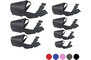 JYHY Dog Muzzles Suit - 7PCS Dog Muzzles Adjustable Quick Fit pet Muzzle Prevent from Biting Barking and Chewing for Small Medium Large Dogs,Black