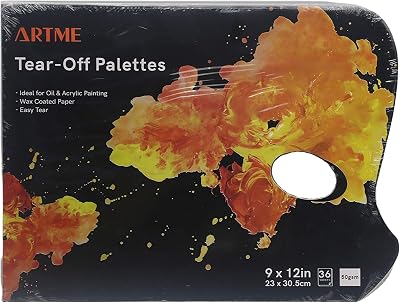 Artme Tear Off Palette 36 Sheets 23x30.5cm Wax Coated Paper with Thumb Hole