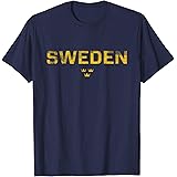 Sweden Sverige Ice Hockey Three Crowns Retro ShirtSweden Sverige Sports Distressed Vintage T Shirt T-ShirtOEKO-TEX STANDARD 100
