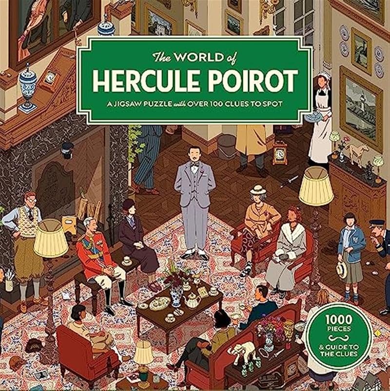 Laurence King The World of Hercule Poirot 1000-Piece Jigsaw Puzzle Orange