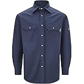 VANDISI FR Shirts for Men Fr Clothing for Men NFPA2112 7.5oz 100% Cotton Men's Fire Retardant Welding Shirts