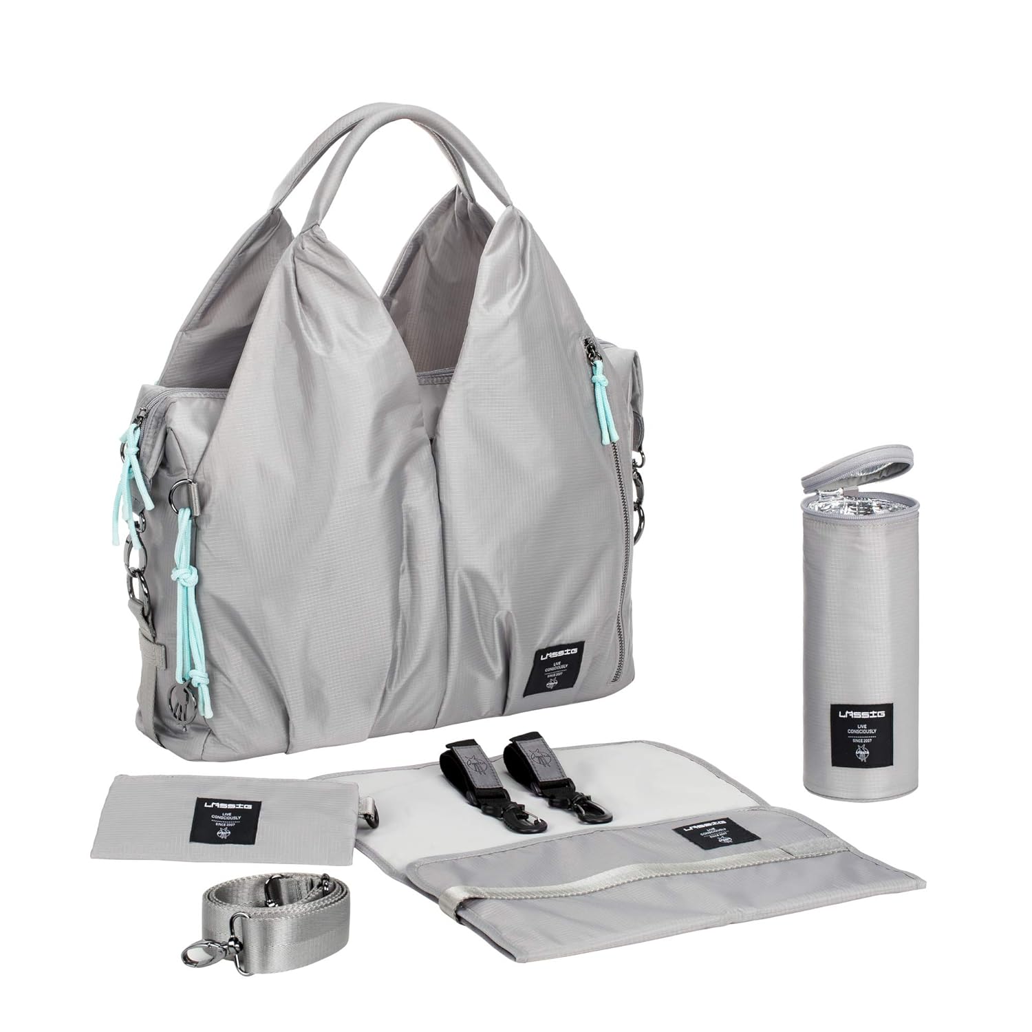 lassig green label neckline diaper bag