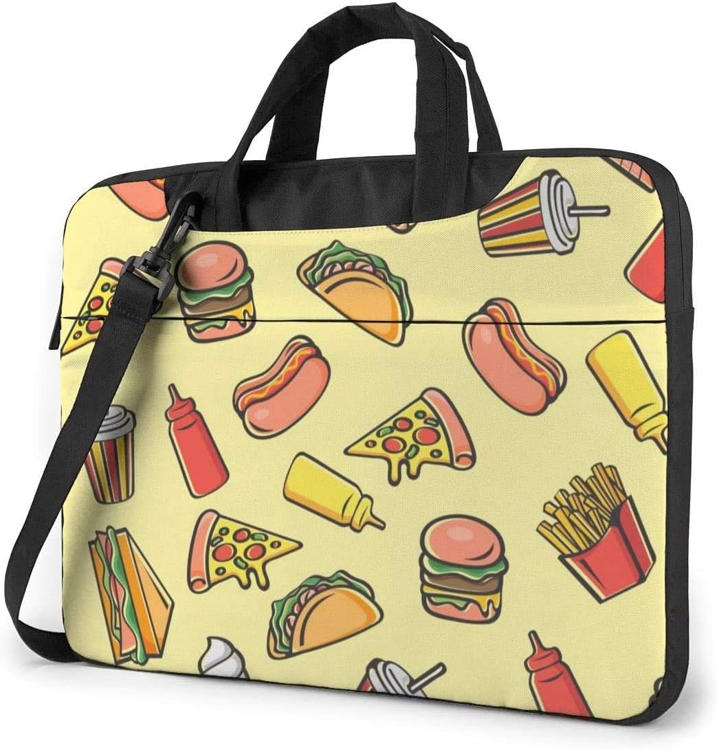 Fastfood Hot Dog Cartoon Anti-Collision Laptop Case Sleeve Laptop Shoulder Bag Laptop Messenger Bag