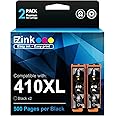 E-Z Ink Remanufactured Ink Cartridge Replacement for Epson 410XL 410 XL T410XL Ink Cartridges Black to use with Expression XP-640 XP-830 XP-7100 XP-530 XP-630 XP-635 Printer, 2 Black with Updated Chip