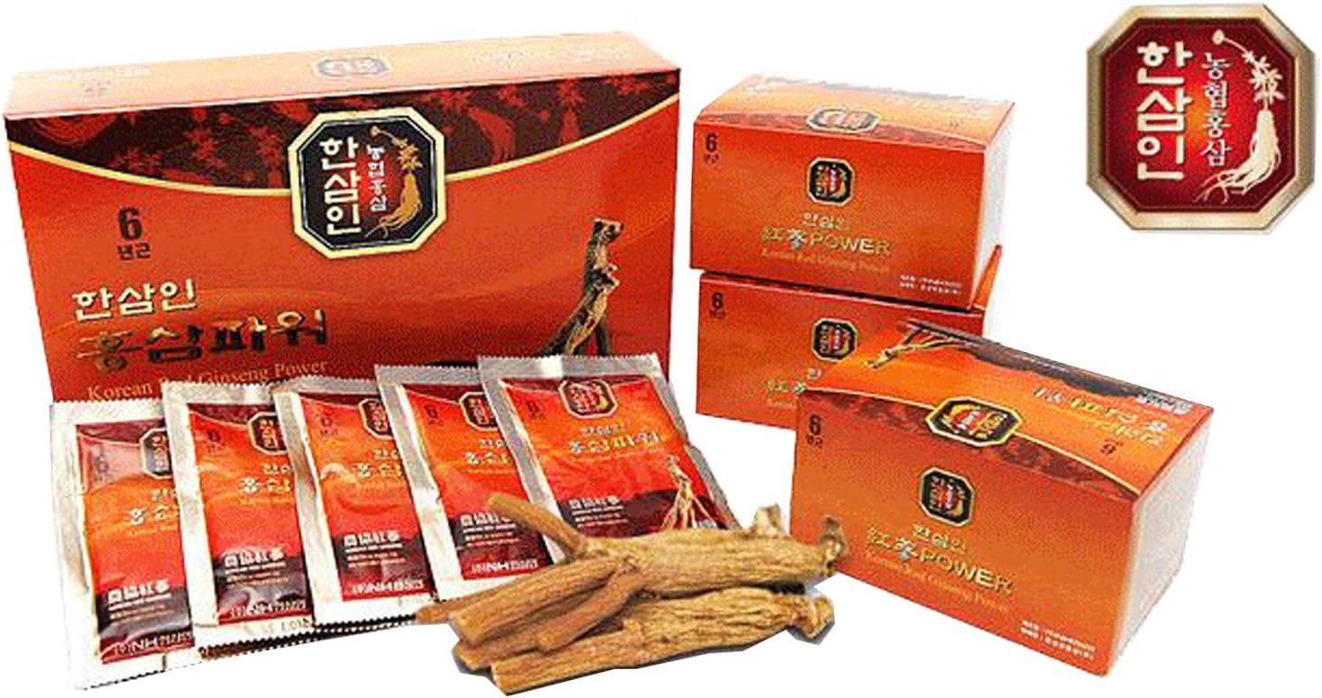 HANSAMIN Korean 6-Year Red Ginseng Power 50ml x 30pack / 60pack Saponin Vitamin High Quality (30)
