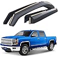 Goodyear Shatterproof in-Channel Window Deflectors for Trucks Chevrolet (Chevy) Silverado/GMC Sierra 2014-2018 Crew Cab, Rain Guards, Window Visors, Vent Deflector,Truck Accessories,4pcs- GY003402LPf
