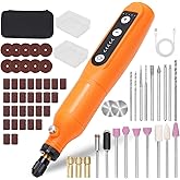 Mini Cordless Rotary Tool 5 Speed Mini Grinder Electric Detail Sander Engraving Pen with 61 Accessories for Sanding, Polishin