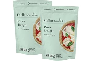 Stellar Eats Grain-Free Pizza Dough Baking Mix | Gluten-Free, Dairy-Free, Plant-Based, Paleo-Friendly | No Added Sugar | Almond Flour-Based | Non-GMO Project Verified, Kosher | 2 Pack