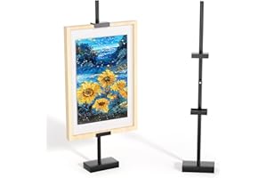 Cathyeen Adjustable Tabletop Picture Frame Stand - Up to 29" Height, Frame Holder Stand Table Easels for Display, Metal Stand