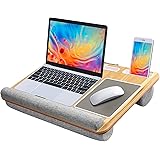 HUANUO Lap Desk - Fits up to 17 inches Laptop Desk, Built in Mouse Pad & Wrist Pad for Notebook, Laptop, Tablet, Laptop Stand