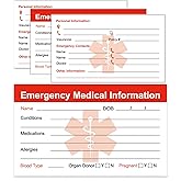 RXBC2011 Emergency Medical Information ID Card Pack of 5