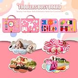 Visator Busy Board Montessori Toys Pink For Toddlers Fine Motor Skills view 2