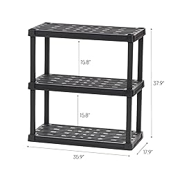 IRIS USA 3-Shelf Heavy Duty Plastic Storage