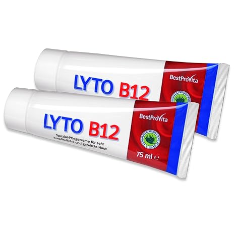 Lyto B12 2 Tuben Spezial-Pflegecreme bei Neurodermitis und Psoriasis, mit Vitamin B12 und Grander-Wasser, ohne Kortison
