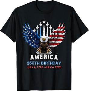 250th Anniversary USA Men 250 Year America Eagle 4th of July T-Shirt