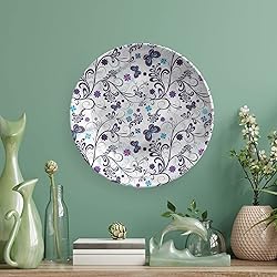 XISUNYA 6 Inch Decorative Plate, Floral Dinner
