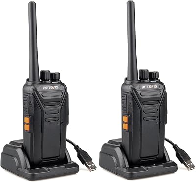 Retevis RT27 Rechargeable Walkie Talkie 16 Channel PMR446 VOX USB Charger (1