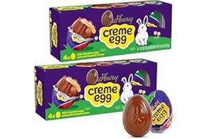 SWEETSIDE CANDY CO. Cad bury Creme Eggs, 2 Boxes of Easter Egg Each Contains 4 Chocolate Eggs, Ideal for Sharing with Family, Friends and Loved Ones, Perfect for Egg Hunts and Basket Stuffers