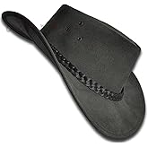 Oztrala Hat Suede Leather Cowboy Men Women Australian Outback Western Aussie Black Brown HL32 Flinders