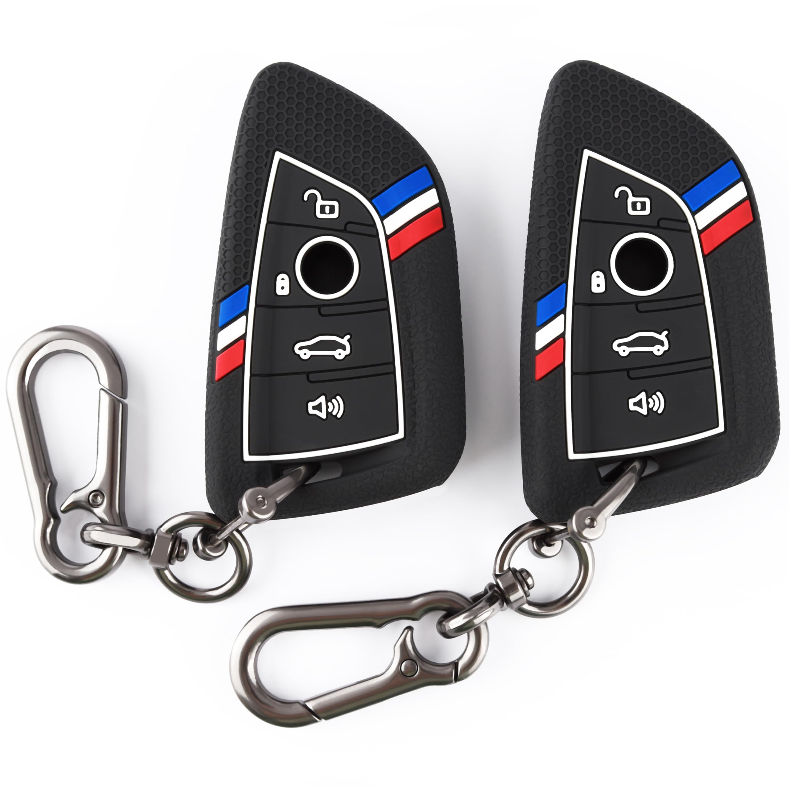 Photo 1 of ***DIRTY*** SUGOPADEN 2Pcs Key Fob Cover Compatible with BMW X1 X2 X3 X4 X5 X6 X7 2 3 4 5 6 7 8 Series M2 M3 M4 M5 M8 I4 Z4 2015-2026, Silicone, Black