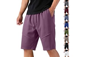 Mens Shorts 2026 Casual Drawstring Lightweight Work Athletic Gym Shorts Lounge Elastic Waist Summer Beach Sweatpants